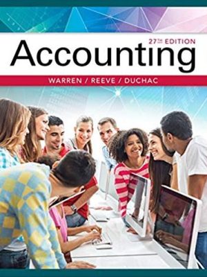 Accounting 27th Edition Carl Warren ISBN-13: 978-1337272094