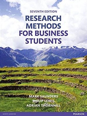 Research Methods for Business Students 7th Edition, ISBN-13: 978-1292016627